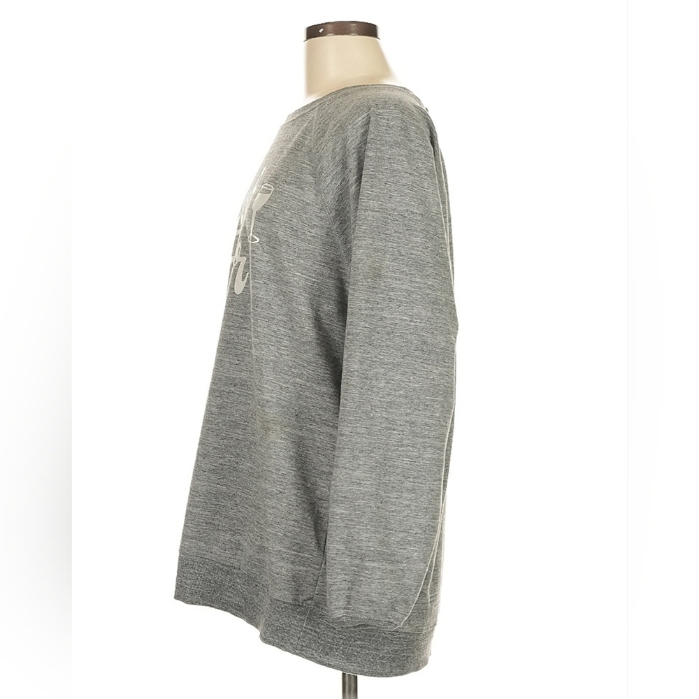 Wildfox "Pour Favor" Graphic Pullover Sweater Gray Size M - Picture 5 of 7